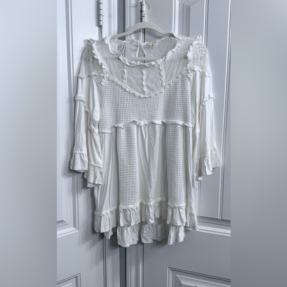 Pol - White Lace tunic dress or Top - Picture 2 of 11